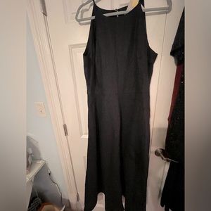 Boden Great British Clothing Linen empire waist dress with button at the back.